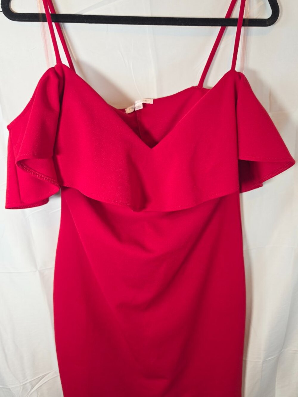 Emerald Sundae Red Ruffle Mini Dress Size XL - Picture 8 of 15
